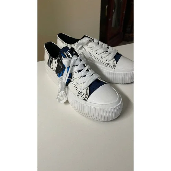 Women's White Dallas Mavericks Platform Canvas Shoes size‎ 6 - Picture 2 of 8